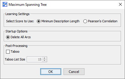 MaximumSpanningTreeLearningSettings