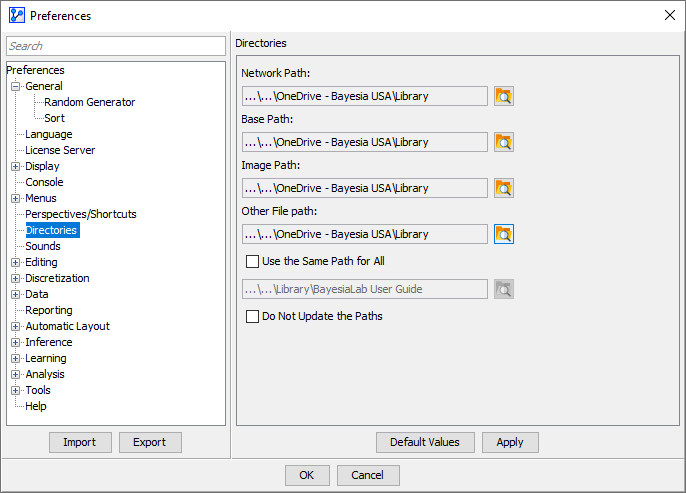 PreferencesDirectories