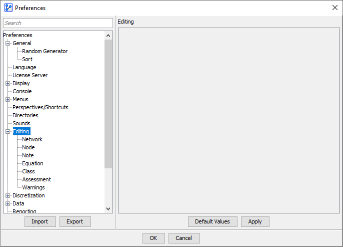PreferencesEditing