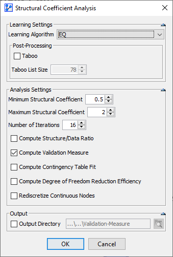 StructuralCoefficientAnalysisSettingsValidationMeasure